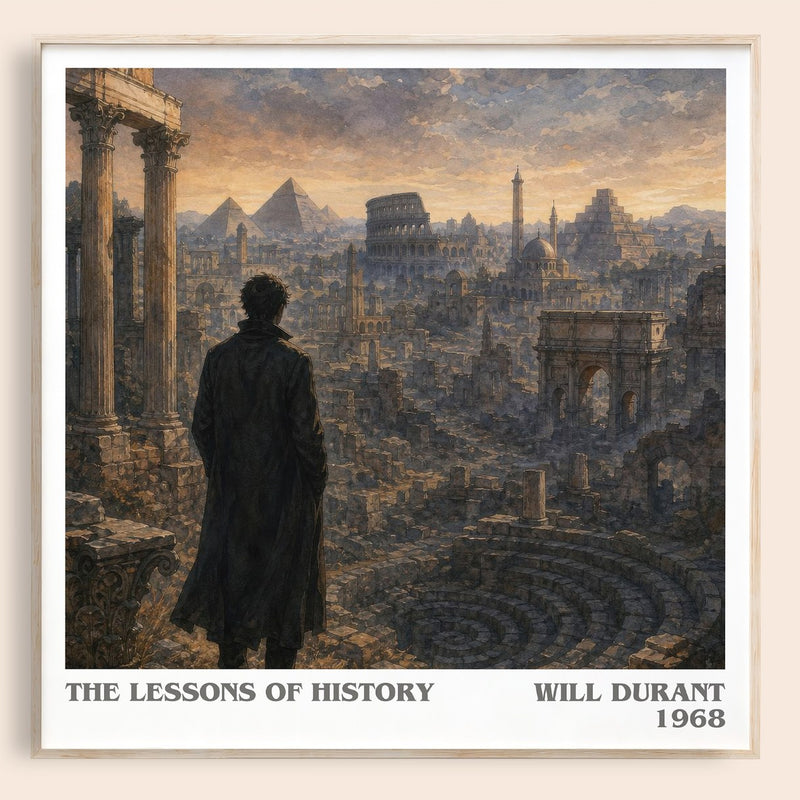 The Lessons of History literary book poster by Will Durant – framed literary art print