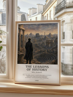 The Lessons of History bookish poster colour and style options – Will Durant book art