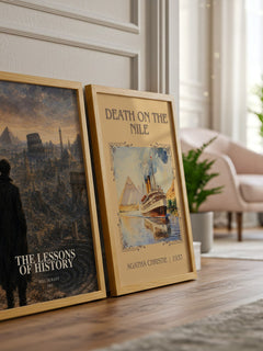 The Lessons of History watercolour print framed by window – literary home decor