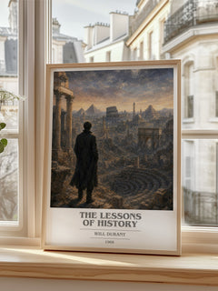 The Lessons of History book cover poster colour and style options – Will Durant book art
