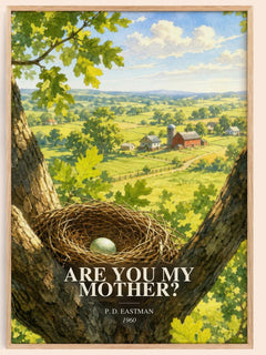 Are You My Mother? watercolour book poster by P. D. Eastman – framed literary art print