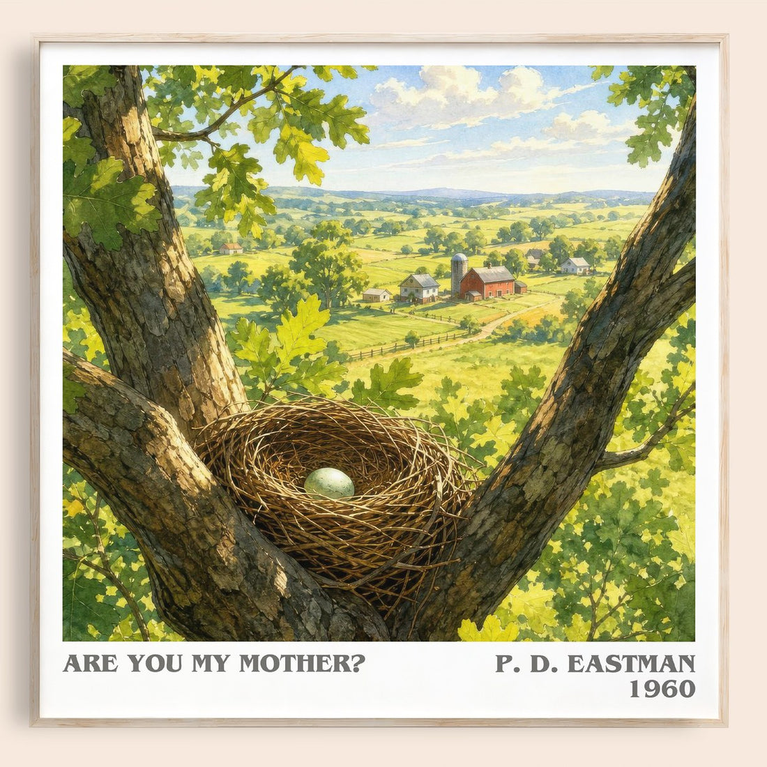 Are You My Mother? literary book poster by P. D. Eastman – framed literary art print