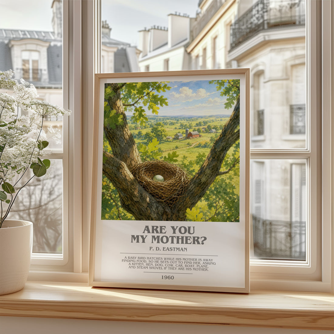 Are You My Mother? bookish poster colour and style options – P. D. Eastman book art