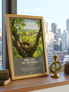 Are You My Mother? bookish print framed by window – literary home decor