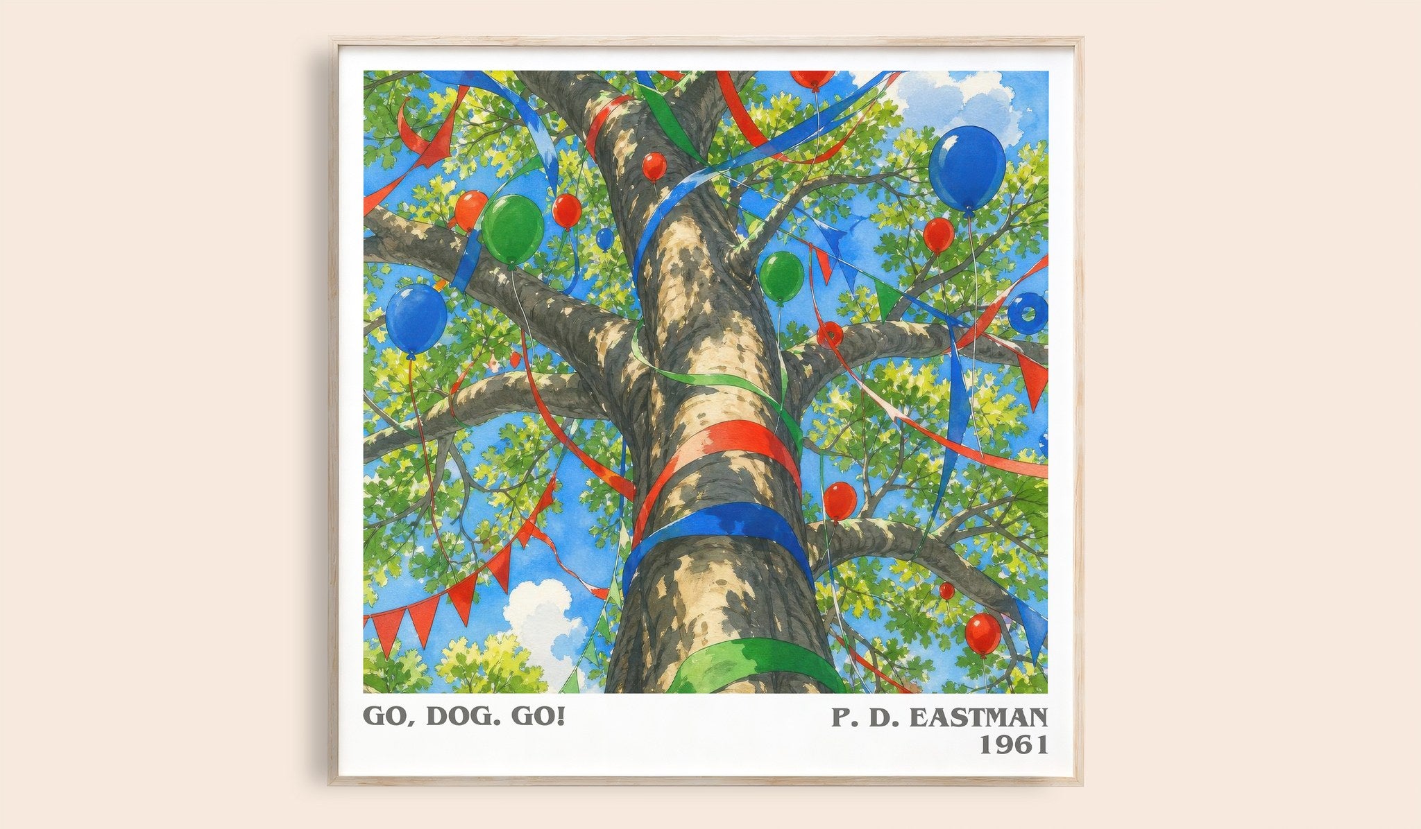 Go, Dog. Go! Literary Art Print by P. D. Eastman