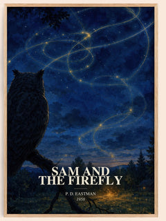Sam and the Firefly watercolour book poster by P. D. Eastman – framed literary art print