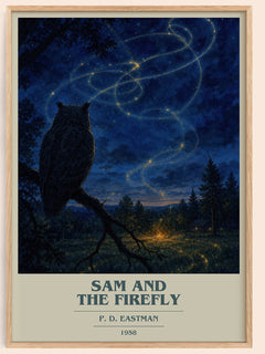Sam and the Firefly book cover book poster by P. D. Eastman – framed literary art print