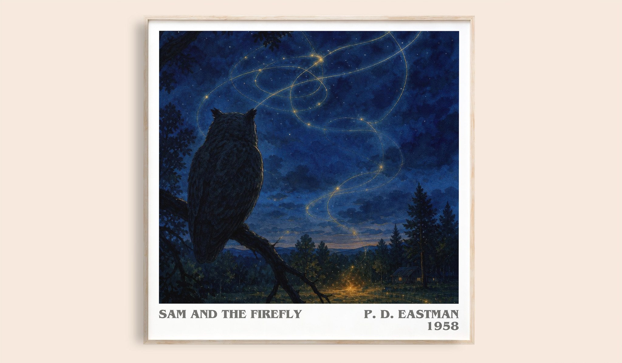 Sam and the Firefly Literary Art Print by P. D. Eastman