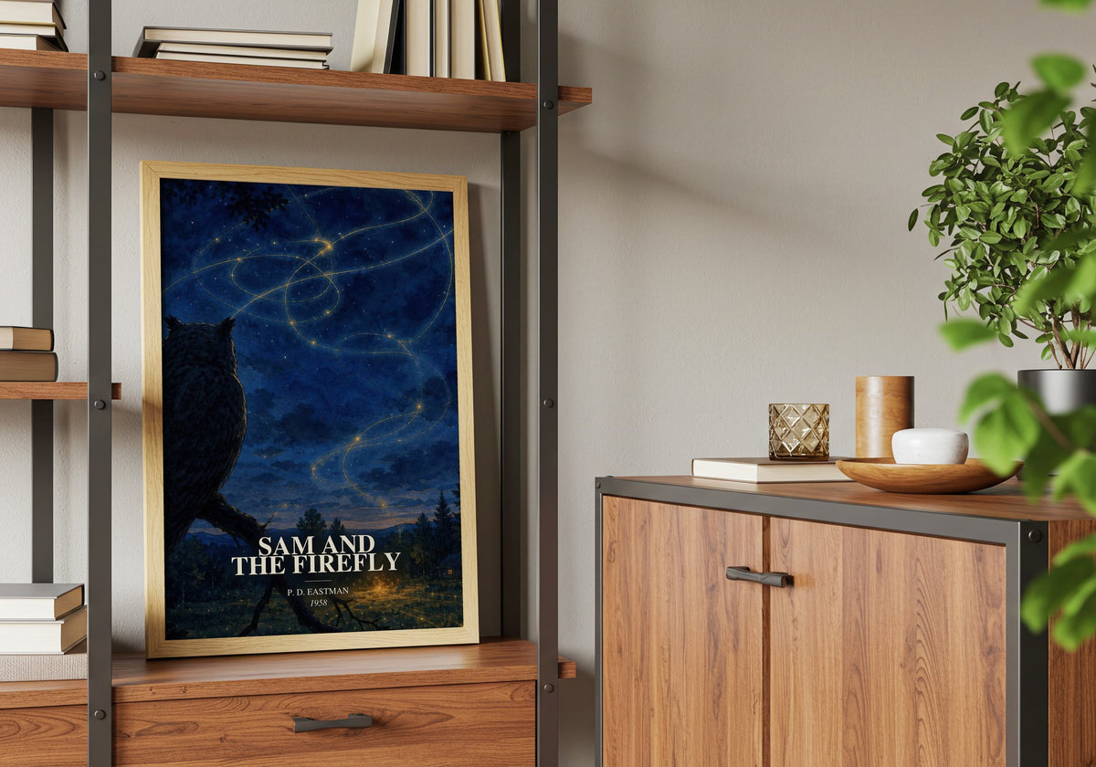 Sam and the Firefly book watercolour illustration paper finish options – matte satin gloss