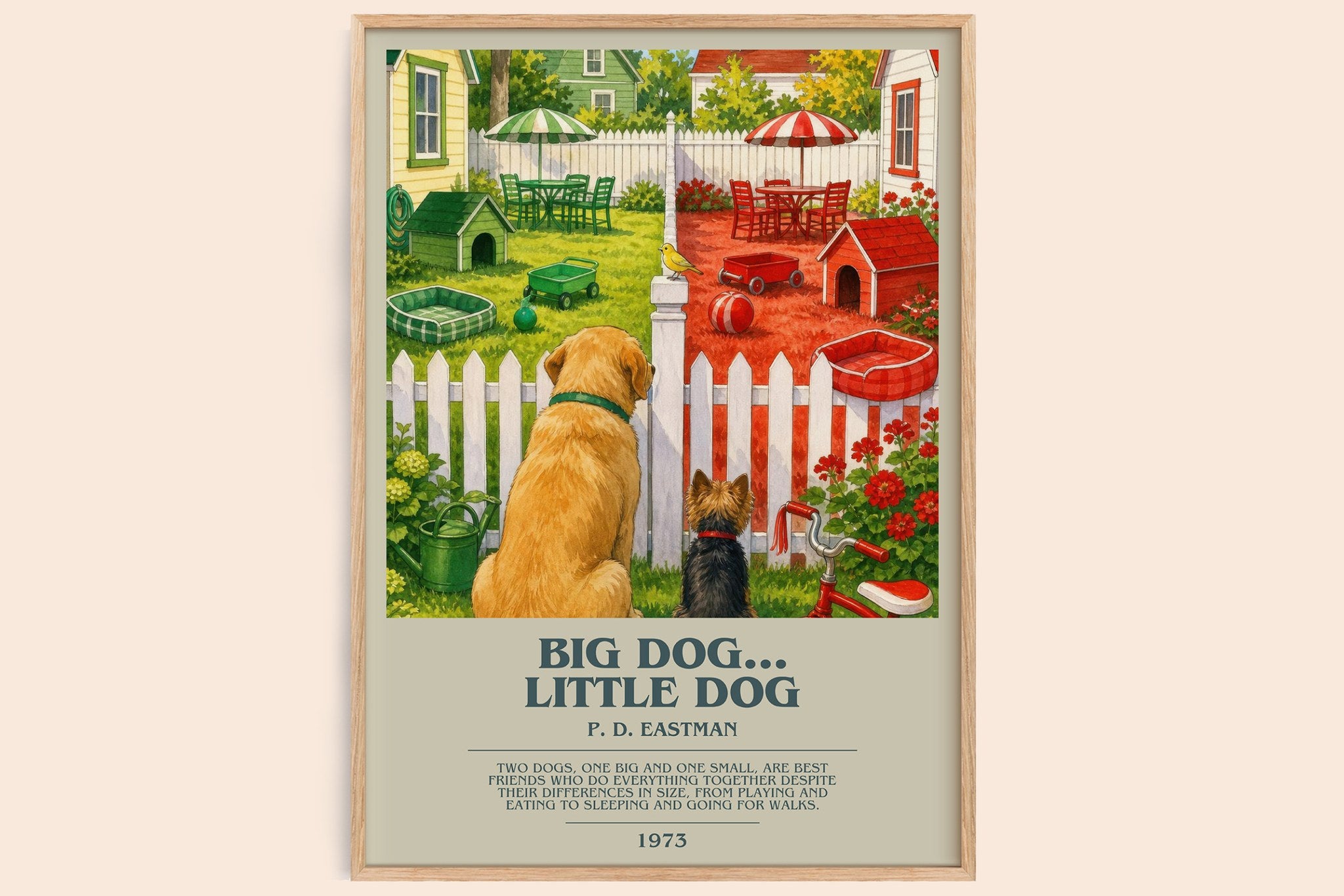 Big Dog... Little Dog Bookish Wall Art by P. D. Eastman