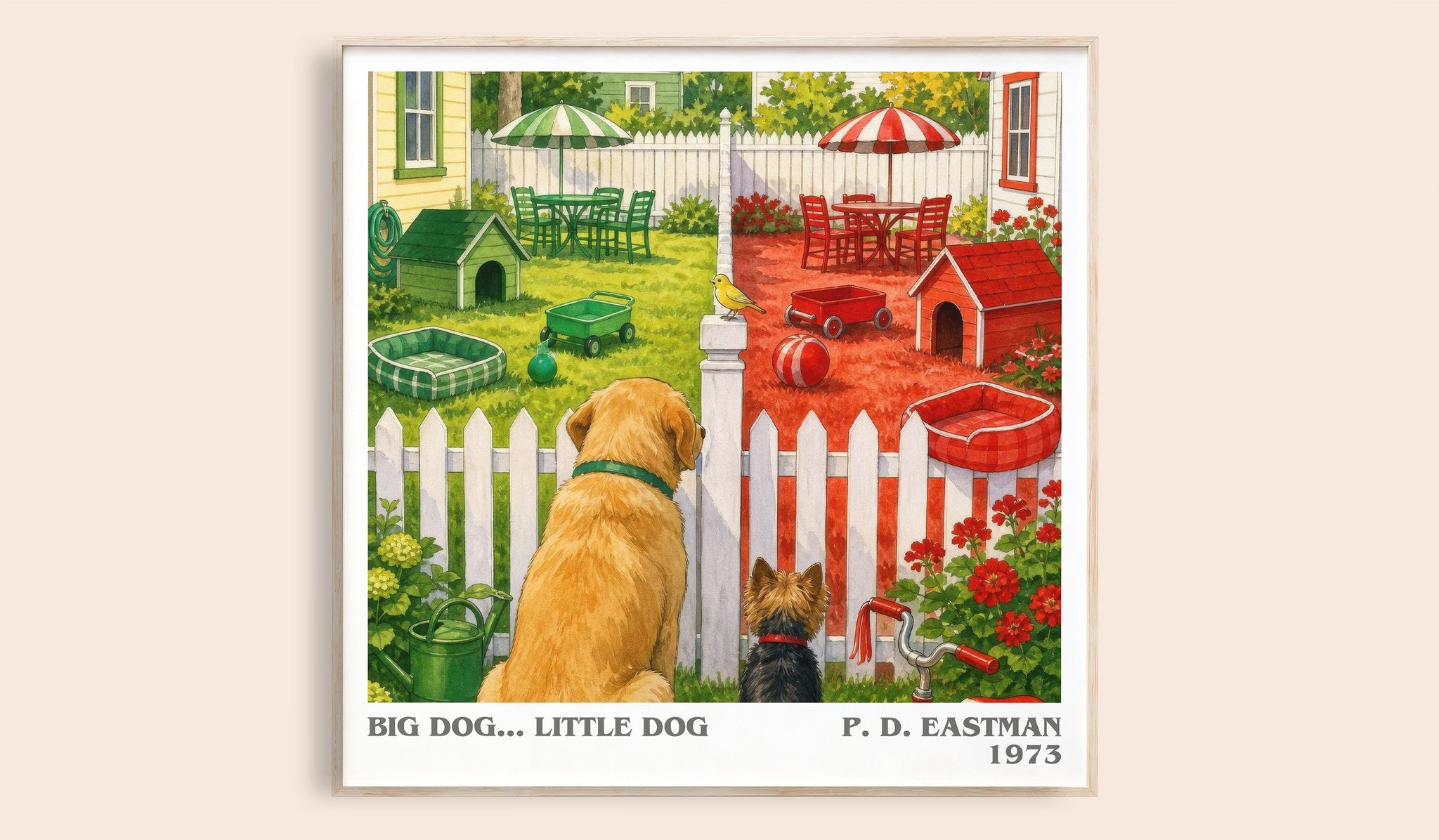 Big Dog... Little Dog Literary Art Print by P. D. Eastman