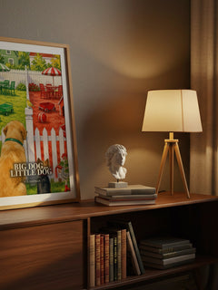 Big Dog... Little Dog watercolour print on bookshelf – P. D. Eastman fan gift