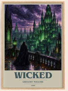 Wicked book cover book poster by Gregory Maguire – framed literary art print