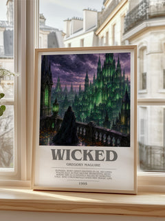 Wicked bookish poster colour and style options – Gregory Maguire book art