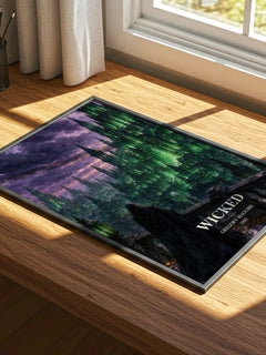 Wicked watercolour book poster framed on wall – fantasy wall art