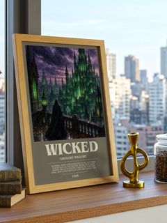 Wicked bookish print framed by window – literary home decor