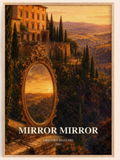 Mirror Mirror watercolour book poster by Gregory Maguire – framed literary art print