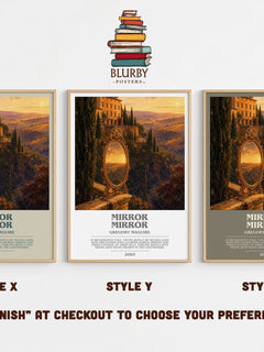 Mirror Mirror Bookish Wall Art by Gregory Maguire – Style X, Y and Z side by side – choose your finish