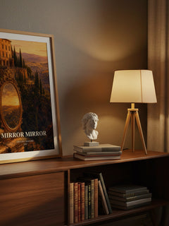 Mirror Mirror watercolour print on bookshelf – Gregory Maguire fan gift