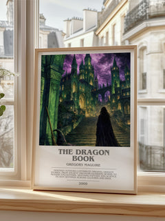 The Dragon Book bookish poster colour and style options – Gregory Maguire book art