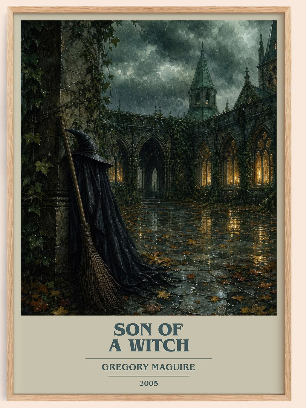 Son of a Witch book cover book poster by Gregory Maguire – framed literary art print