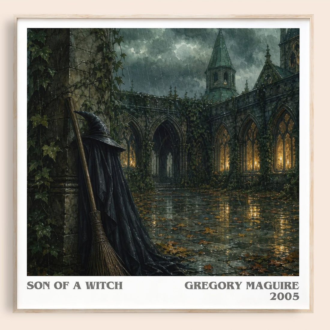 Son of a Witch literary book poster by Gregory Maguire – framed literary art print