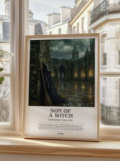 Son of a Witch bookish poster colour and style options – Gregory Maguire book art