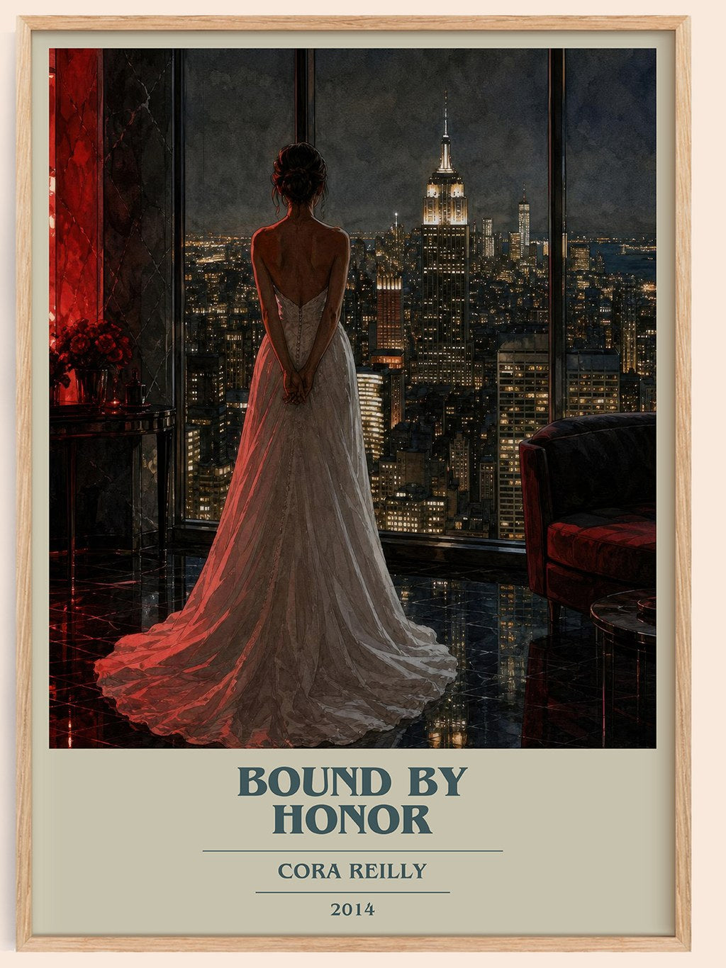Bound by Honor book cover book poster by Cora Reilly – framed literary art print