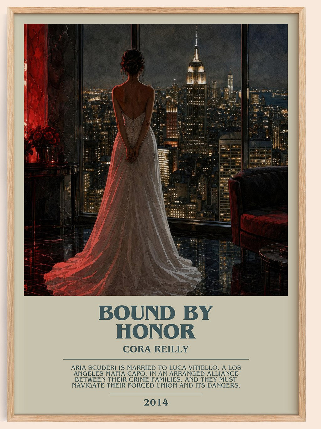 Bound by Honor bookish book poster by Cora Reilly – framed literary art print