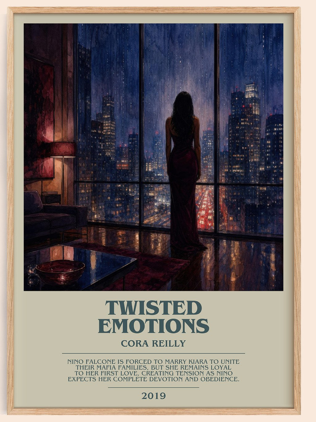 Twisted Emotions bookish book poster by Cora Reilly – framed literary art print