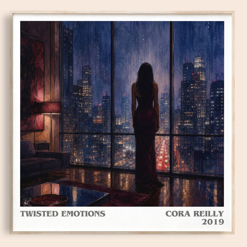 Twisted Emotions literary book poster by Cora Reilly – framed literary art print