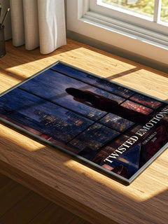 Twisted Emotions watercolour book poster framed on wall – romance wall art