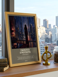 Twisted Emotions bookish print framed by window – literary home decor