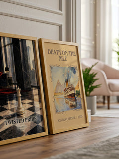 Twisted Pride watercolour print framed by window – literary home decor