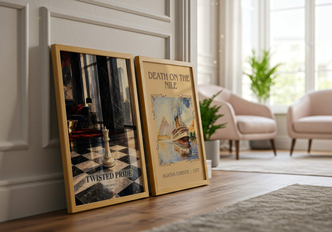 Twisted Pride watercolour print framed by window – literary home decor