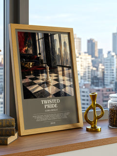 Twisted Pride bookish print framed by window – literary home decor