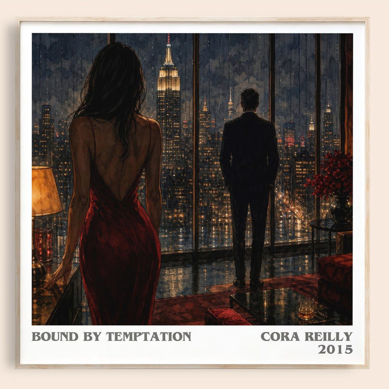 Bound by temptation literary book poster by Cora Reilly – framed literary art print