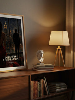 Bound by temptation watercolour print on bookshelf – Cora Reilly fan gift