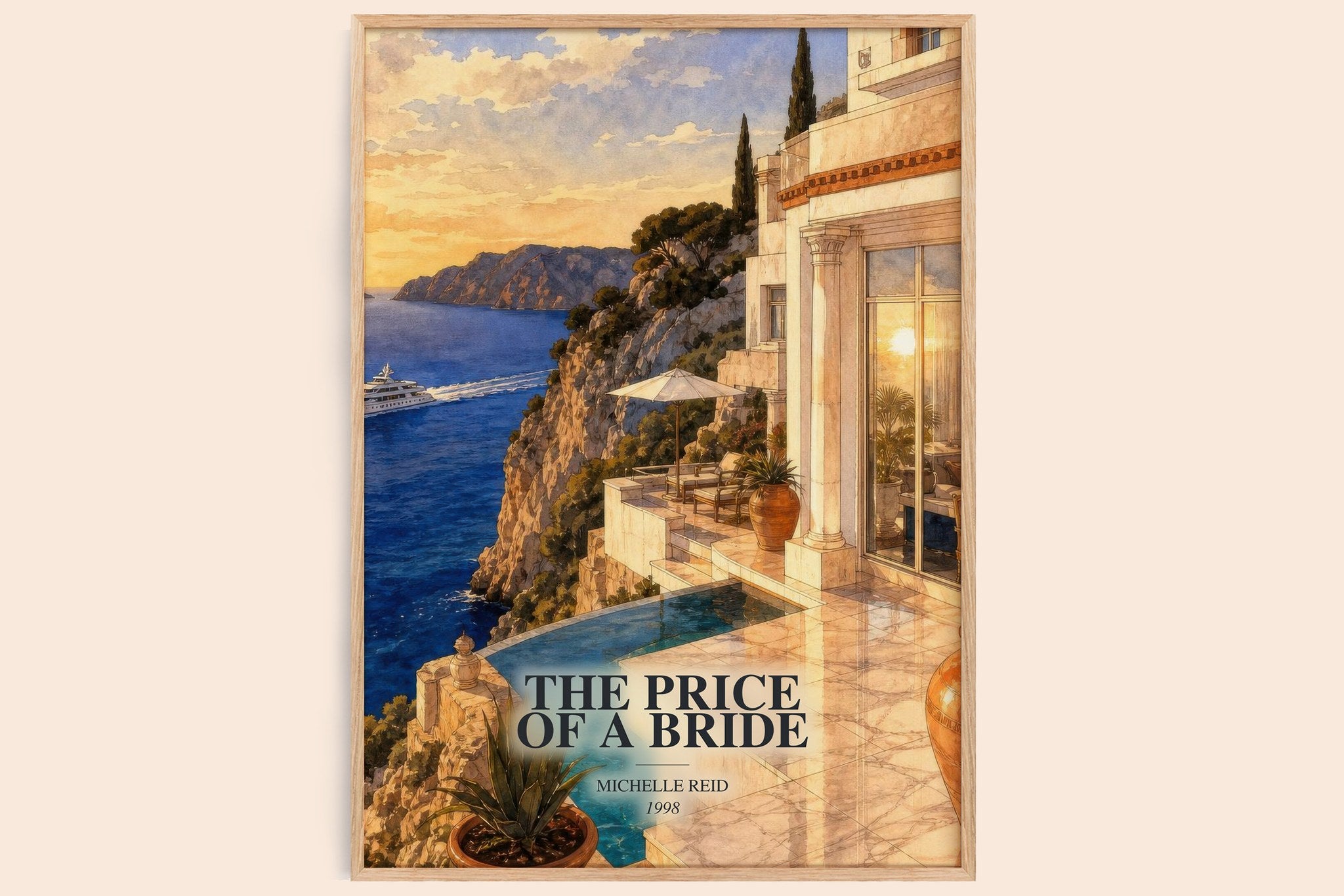 The Price of a Bride Book Watercolour Illustration by Michelle Reid