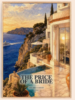 The Price of a Bride watercolour book poster by Michelle Reid – framed literary art print