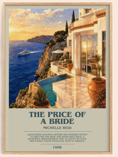 The Price of a Bride bookish book poster by Michelle Reid – framed literary art print