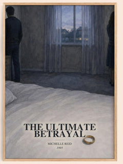 The Ultimate Betrayal watercolour book poster by Michelle Reid – framed literary art print