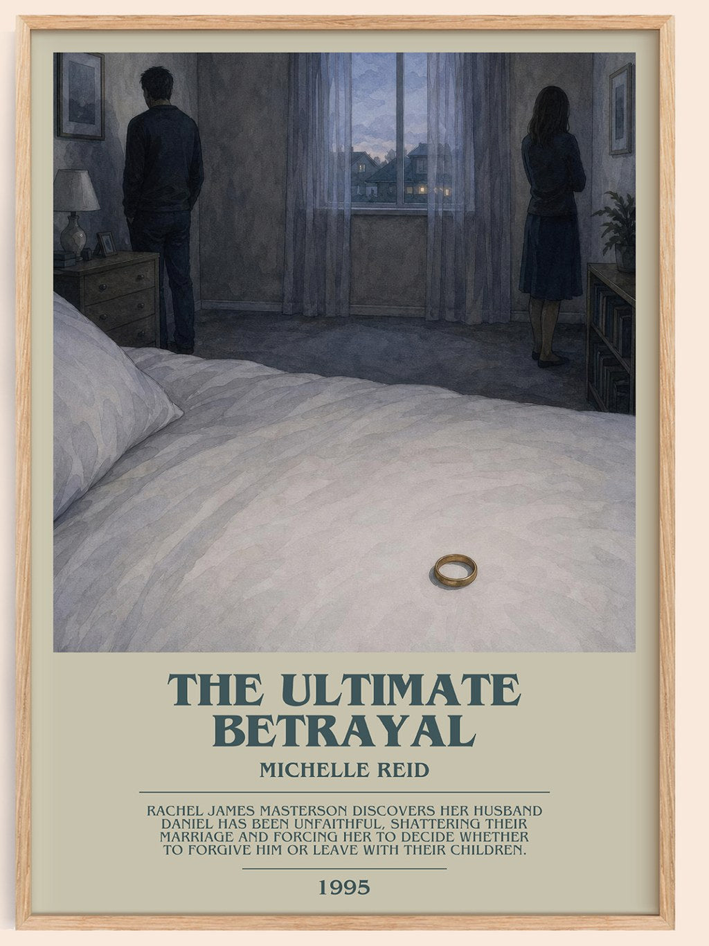 The Ultimate Betrayal bookish book poster by Michelle Reid – framed literary art print