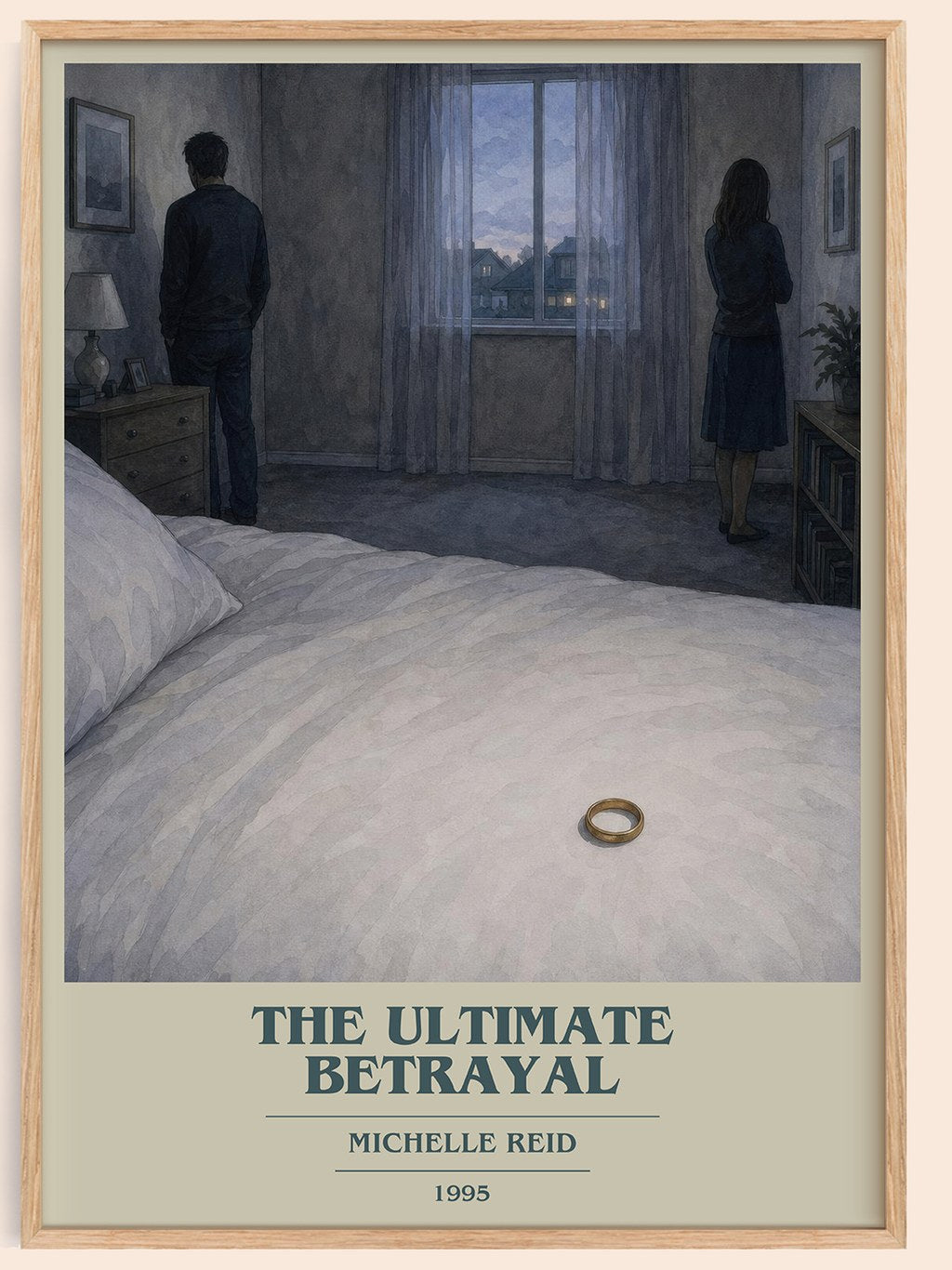 The Ultimate Betrayal book cover book poster by Michelle Reid – framed literary art print
