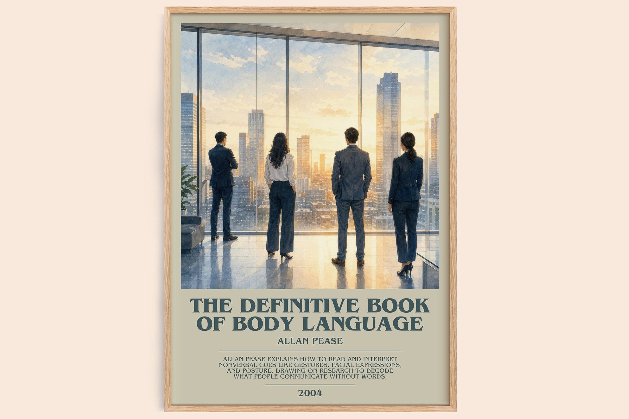 The Definitive Book of Body Language Bookish Wall Art by Allan Pease