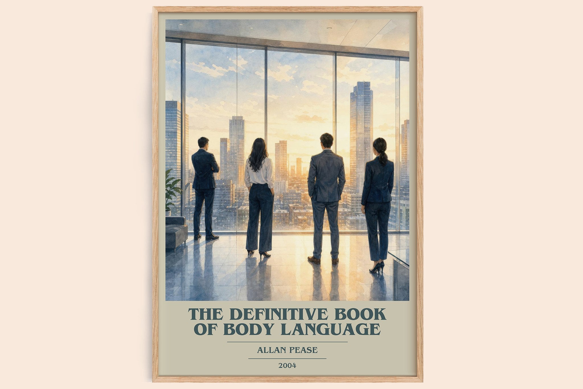 The Definitive Book of Body Language Book Cover Poster by Allan Pease