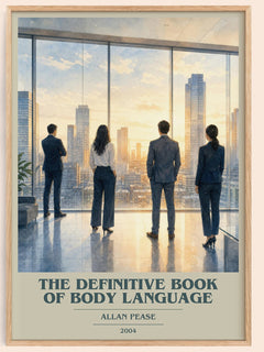The Definitive Book of Body Language book cover book poster by Allan Pease – framed literary art print