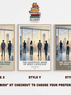 The Definitive Book of Body Language book cover print in frame leaning in hallway – non fiction wall art