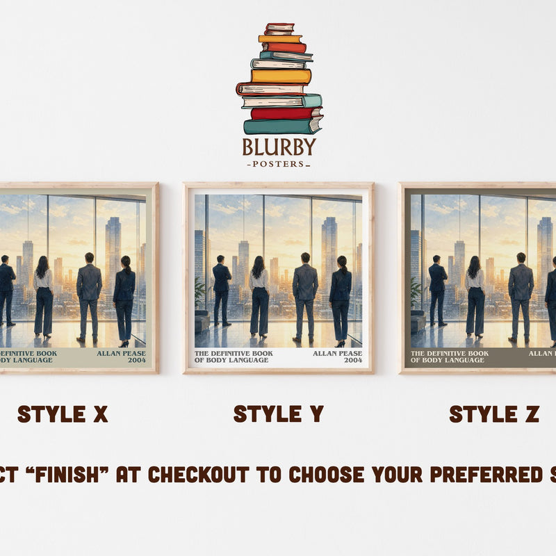 The Definitive Book of Body Language literary print in frame leaning in hallway – non fiction wall art