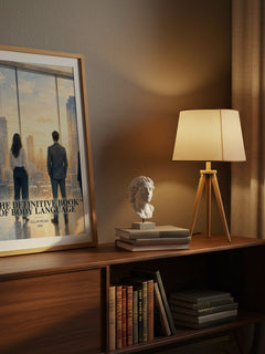 The Definitive Book of Body Language watercolour print on bookshelf – Allan Pease fan gift
